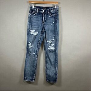 Judy Blue Boyfriend Fit Distressed Denim Jeans